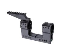 Tactical SPUR Cantilever Riflescope Mount with Top Rapter Adapter Set - 34mm Scope Dual Rings, 1.93" Centerline Height, One-Piece Construction, Fit Picatinny/Weaver 20mm Rails, Black