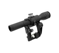 Tactical SV-D FFP 4x24mm Riflescope 4X Optic Sights Scope BDC Reticle with Side Rail Mounting System & Anti-Reflective Lens Protect Covers, Adjustable for Windage/Elevation, Black
