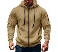 Tactical Sweatshirt Mens Men Full Zip Hoodie Sweatshirt With Zipped Cockets Hoodies Casual Hooded Sweatshirts Long Sleeve Outdoor Sweatshirts Jackets Cargo Fleece Jackets Outdoor Sportswear