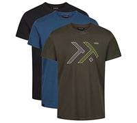 Tactical Threads Mens 3 Pack Cotton Crew Neck T Shirt, 100% Organic Base Layer - Perfect for Lounging, Outdoors and Workwear Multi