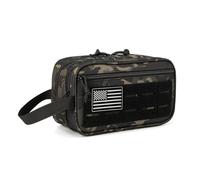 Tactical Toiletry Bag for Men, Hygiene Bag, Military Tool, Molle Bags, Small Grooming Kit for Men, Shaving Kit for Men, Travel Shower Bags, Black Cp, TRAVEL