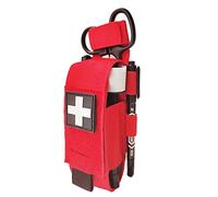Tactical Tourniquet Pouch Holder TQ Tourniquet Case & Trauma Medical Shear Pouch (Red)