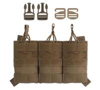 Tactical Triple Mag Pouch, Open Top 5.56mm Mag Pouch for Shooting | K Style Triple Mag Pouch, Molle System, Rifle Mag, Drainage holes at the bottom, Quick Draw Design