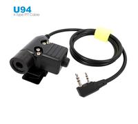 Tactical U94 PTT Cable for Kenwood BaoFeng UV-5R 10R 13 15 16 17 18 21 25 S9 BF-F8 K5 Walkie Talkie Fit 7.1mm HD03 H60 Headset For Kenwood U94 PTT