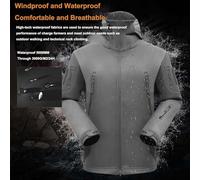 Tactical Uniform Set for Men Waterproof Windproof Army Military Combat Uniform Fleece Lined Functional Suit Camouflage Softshell Jacket,D,4XL