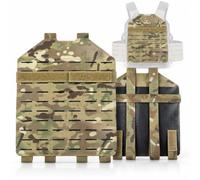 Tactical Vest Back Panel MOLLE Rear Expansion Panel for Gear Attachment | MOLLE Back Panel with Laser Cut Slots Compatible with FCSK Style Vest for Modular Gear Expansion