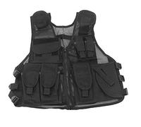 Tactical Vest Mens Hunting Vest Outdoor Black Training Military Army Swat Mesh Vests Protective Equipment Waistcoat (Color : Black, Size : One Size)