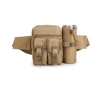 Tactical Waist Pack Small Sling Pack Outdoor Sports Waist Bag Multifunctional Water Jug Waist Bag for Cycling Running Hiking(Khaki)