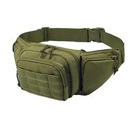 Tactical Waist Pack, Waterproof Oxford 800D, Concealed Carry Design, Lockable Zips, for Hiking, Fishing, Hunting (Green)