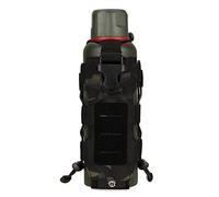 Tactical Water Bottle Pouch for Backpack MOLLE Water Bottle Holder Hydration Carrier Adjustable Molle Accessories for Travel Fishing Hunting Hiking Outdoor Activities (Dark Brown Camouflage)