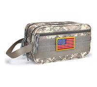 TACTICISM Toiletry Bag for Men Travel Bag, Dry Wet Separate Travel Toiletry Bag, Tactical Molle Dopp Kit for Men with Large Capacity, Water-Resistant Shaving Bag for Adult Women for Travel, A-ACU Camo