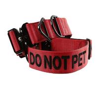 Tacticollar - DO NOT PET, 2 inch Nylon Collar for Medium and Large Dogs, Neoprene Padded Inside, Communicate Your Dogs Needs to Prevent Accidents (Red/Black, Medium 2" Wide)