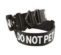 Tacticollar - DO NOT PET, 2 inch Nylon Collar for Small, Medium and Large Dogs, Neoprene Padded Inside, Communicate Your Dogs Needs to Prevent Accidents (Black Large)