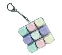 Tactile Fidgets Pads, Clicking Key Sensory, Nine Switched Cluster with Grip, Portable Metal Keychain Clicker Edition, Pocket Button with Minimal Design Aesthetic, Desk School Office Use Commuter Study