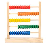 Tactile for Toddlers Wooden For Kids Math 50 Counting Toy Beads Multicolor Counters For 3 5 Year Olds Counting Toys For Preschool Learning And Development 1pc Learning Baby (Beige, 15.7x15x2.7cm)