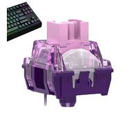 Tactile Keyboard Switches - Custom Mechanical Switches for Keyboards, Smooth Purple Button | Improved Typing Feel with Responsive Feedback, Upgrade Components for Mec