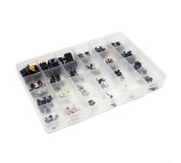 Tactile Momentary Push Button Switch Pack Total of 250PCS Featuring an Assortment of 25 Types