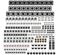 Tactile Push Button Switches Assortment Kit, Micro Momentary Tact Switch, 25 Values 12V 50mA Push Button Switches for DIY Electronics, Includes 125 or 250 Pieces with Various Sizes (250 pieces)