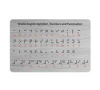 Tactiles Braille Alphabets Number Board with Raised Numbers Punctuation Dots Blind Students Learning Educational Tool Raised Dot Braille Board
