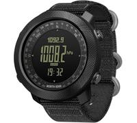 TACTIME Apache Outdoor Sports Watch - Altimeter, Barometer, Compass, Weather Forecast, 50m Waterproof, Step Counter, World Time, Alarm, Backlight，Two Size Options, Black, Case dia.: 50mm（1.96inch
