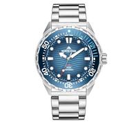 TACTIME Solar-Powered Men’s Watch - 300M Water Resistant Stainless Steel Sport Watch, 316L Steel Band, Quartz Analog Watch for Diving & Daily Use, BLUE, Perfect for: Everyday wear, sports, diving