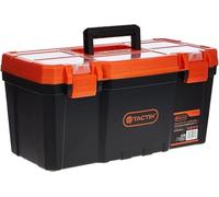 Tactix 320100A Plastic Tool Box, 50cm/19-Inch, Black/Orange