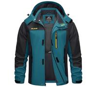 TACVASEN Casual Jackets for Men Warm Leisure Jacket Soft Shell Sports Lightweight Jacket Running Climbing Sailing Winter Windproof Coat , Lake Blue, XXL