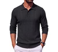 TACVASEN Mens Jumpers Polo Neck Winter Long Sleeve Knitted Jumper | Casual Smart Thermal Pullover Sweaters for Golf Work Travel
