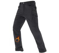 TACVASEN Mens Tactical Trousers Fleece Lined Hiking Trousers Warm Ski Pants | Winter Water Resistant Tracksuit Bottoms with Multi Pockets