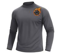 TACVASEN Thermal Men Long Sleeve T Shirt Turtle Neck Baselayer Darkgrey M