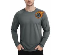 TACVASEN Thermals Men Winter Fleece Thermal Top Crew Neck Underwear Long-Sleeved Compression Vest Darkgrey,M