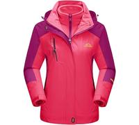 TACVASEN Warm Jackets Ladies Waterproof winter jacket Fleece Outdoor 3-in-1 Jacket Softshell Rain Snow Skate Parka Snowboard Skiing Hooded Jacket