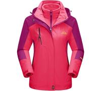 TACVASEN Women's 3-IN-1 Jackets Waterproof Fleece Jacket Outdoor Skiing Snowboarding Coat
