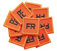 TACVEL 10 Pieces FR Clothing Patches, Iron on FR Replacement Garment Patch for FR Shirts, Fire Retardant Crew Work Shirt, FR Pants, FR Jacket - Orange