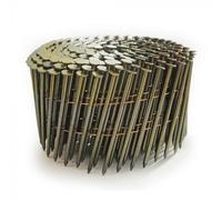 Tacwise 0279 Bright Flat Top Coil Nails Type 2.3 x 50 mm, Diamond Point, Ring Shank, 16° Inclined, Wire Collated, Pack of 9000