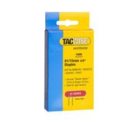Tacwise 0283 Type 91 / 15 mm Galvanised Narrow Crown Staples, Pack of 1,000