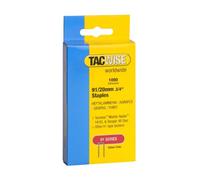 Tacwise 0284 Type 91/20 mm Galvanised Narrow Crown Staples, Pack of 1000 | Precision cut, Popular for Wood-to-Wood Applications
