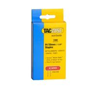 Tacwise 0286 Type 91 / 30 mm Galvanised Narrow Crown Staples, Pack of 1,000