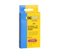 Tacwise 0287 Type 91 / 18 mm Galvanised Narrow Crown Staples, Divergent Point, Pack of 1,000, Silver