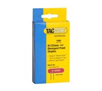 Tacwise 0288 Type 91 / 22 mm Galvanised Narrow Crown Staples, Divergent Point, Pack of 1,000