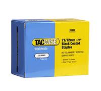 Tacwise 0290 Type 71 / 12 mm Galvanised Black Upholstery Staples, Pack of 20,000