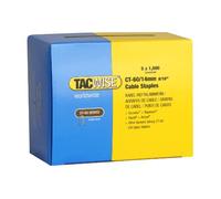 Tacwise 0356 Galvanised Steel Cable Staples, CT-60/14 mm, Pack of 5000 | Divergent Point