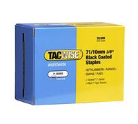 Tacwise 0373 Type 71/10 mm 3/8" Galvanised Black Upholstery Staples, Black, Pack of 20,000