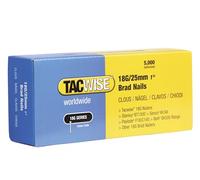 Tacwise 0396 Galvanised Brad Nails Type 18G / 25 mm, Pack of 5,000