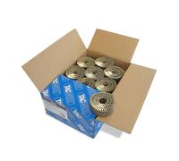 Tacwise 0421 Bright Flat Top Coil Nails Type 2.5 x 45 mm, Diamond Point, Ring Shank, 16° Inclined, Wire Collated, Pack of 9000