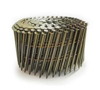 Tacwise 0423 Galvanised Flat Top Coil Nails Type 2.5 x 50 mm, Diamond Point, Ring Shank, 16° Inclined, Wire Collated, Pack of 9000