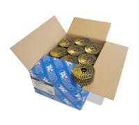 Tacwise Tacwise 0424 Bright Flat Top Coil Nails Type 2.5 x 55 mm, Diamond Point, Ring Shank, 16° Inclined, Wire Collated, x 9000