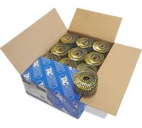 Tacwise 0429 2.7 X 64mm Bright Ring Coil Nails For Nail Gun (6000 Pieces) , Gold