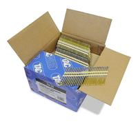 TACWISE 0438 Extra Galvanised Framing Nails 3.3/75 mm, Round Head, Screw Shank, 22° Inclined, Plastic Collated, Pack of 3000, Silver