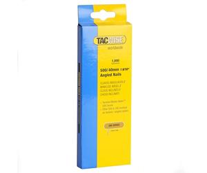 Tacwise 0483 Galvanised Angled Brad Nails, 18G / 40 mm, 26° Incline, 1000 | Pack of 1000 Type 500 (18G) Nails